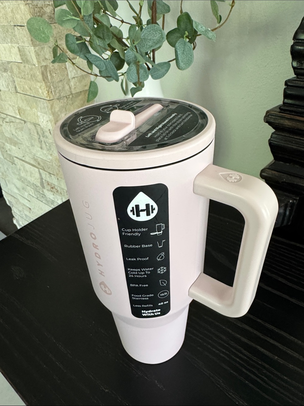 NEW HydroJug Traveler Pink Sand 40oz Insulated with Handle - Picture 3 of 9